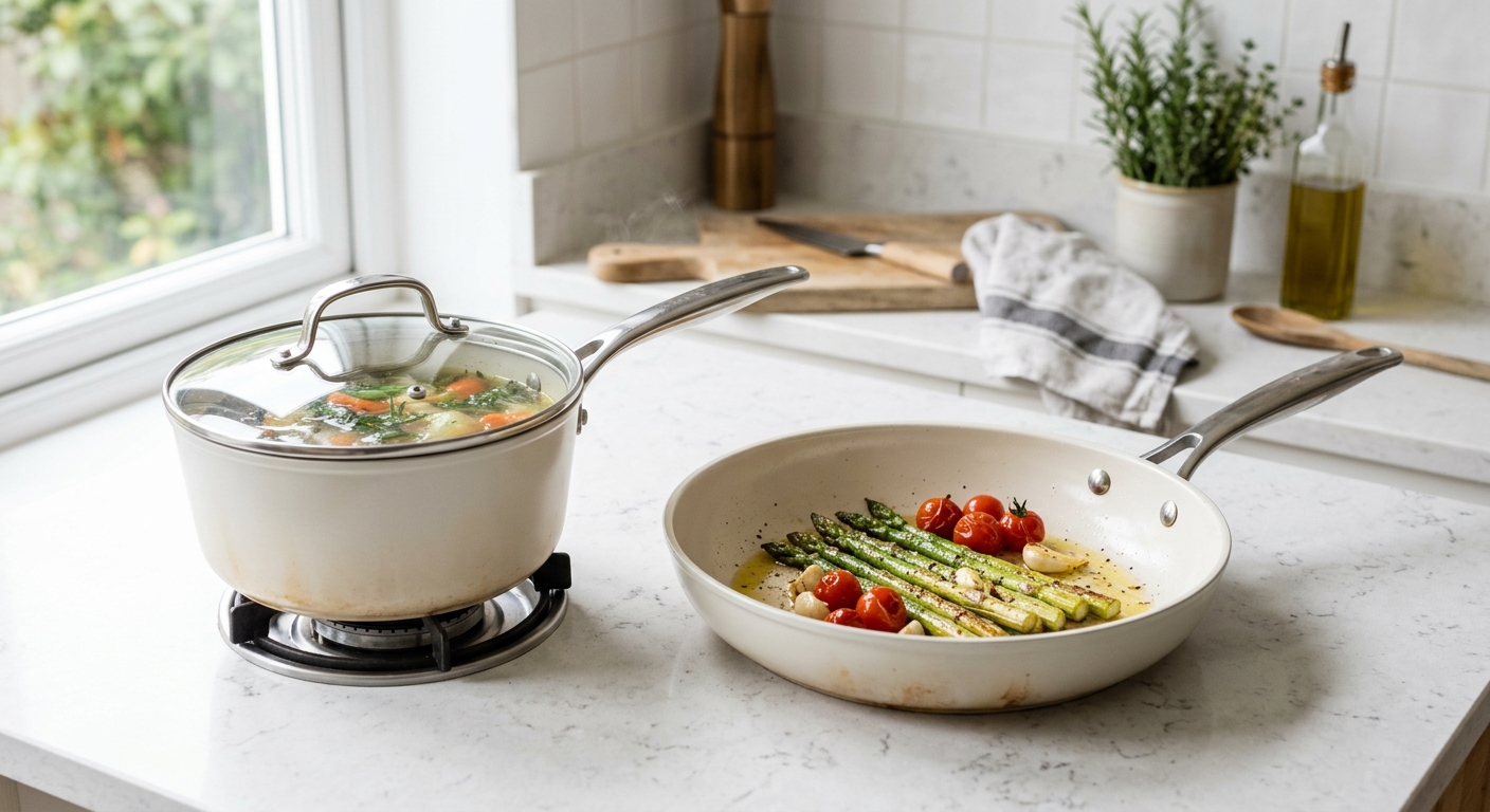 Ceramic Cookware: The Useful Parts and the Compromises kitchen editorial image