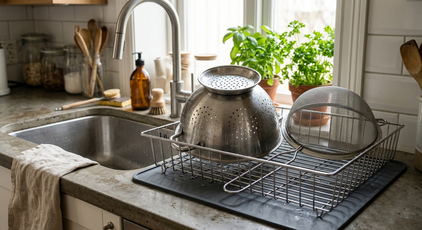 Colanders, Sieves, and the Prep Tools That Save Time kitchen editorial image
