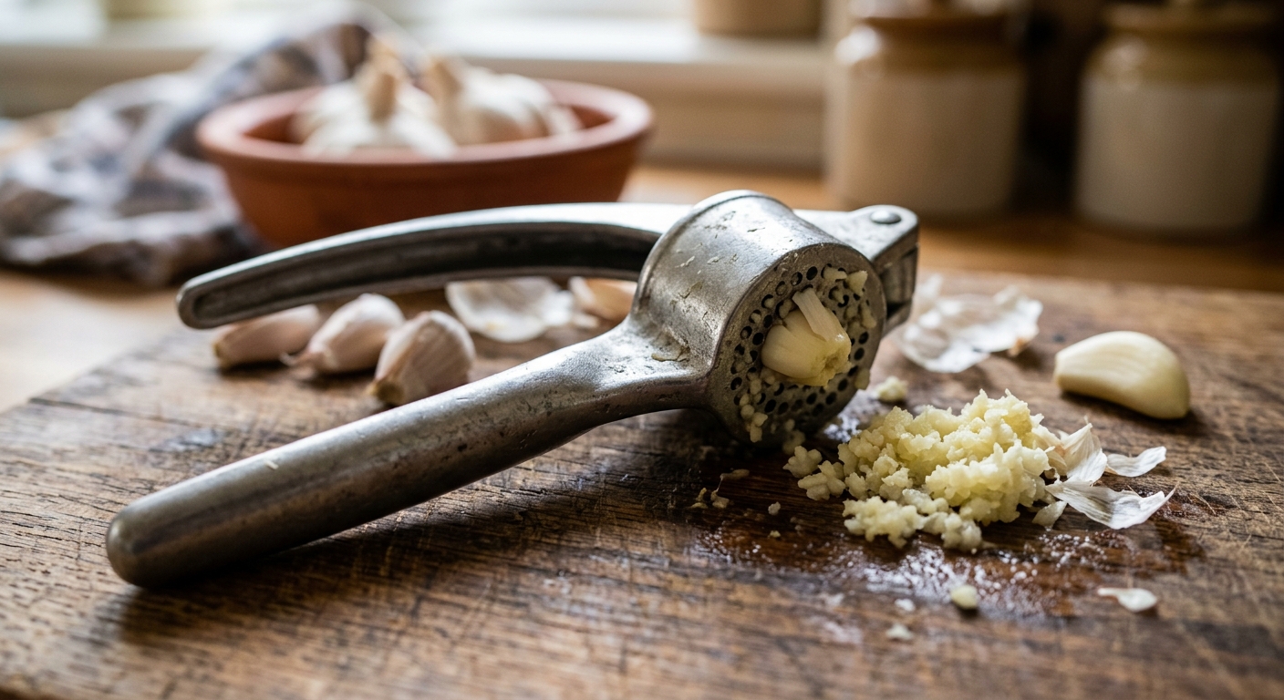 Is a Garlic Press Worth the Drawer Space? kitchen editorial image