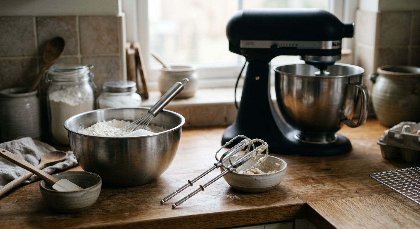 Hand Mixer vs Stand Mixer for Occasional Bakers kitchen editorial image