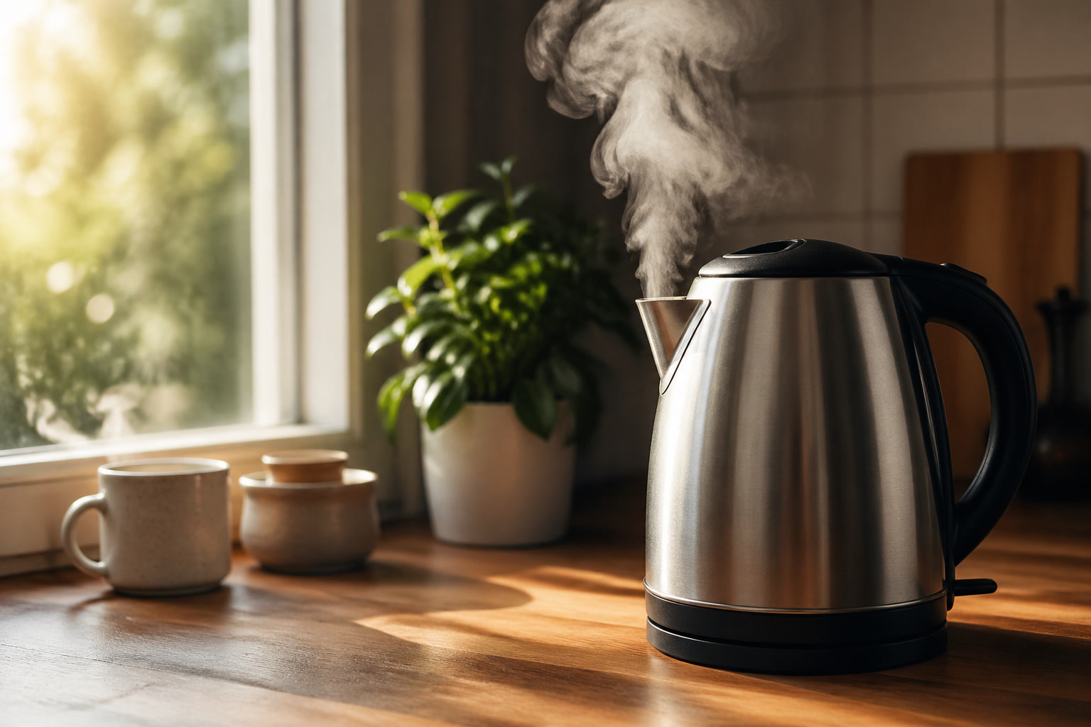 Kettle Noise, Speed, and the Details You Notice Daily kitchen editorial image