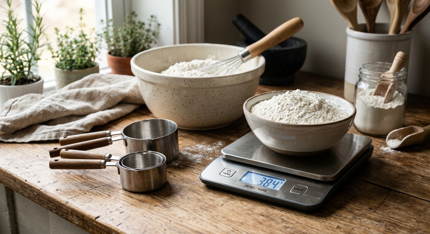 Measuring Cups vs a Scale: What Actually Improves Cooking? kitchen editorial image