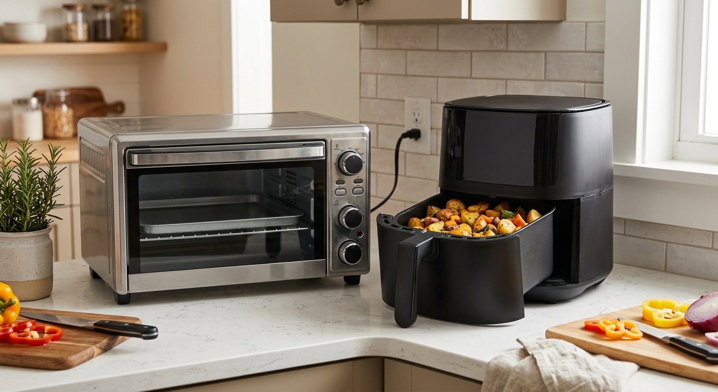 Toaster Oven or Air Fryer? The Countertop Choice Explained kitchen editorial image